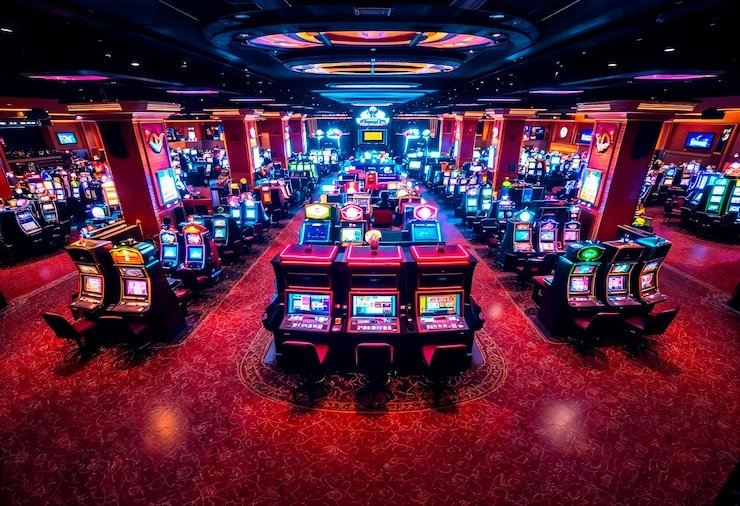Antarmuka permainan Red Tiger menampilkan payline, simbol, dan tombol kontrol yang jelas